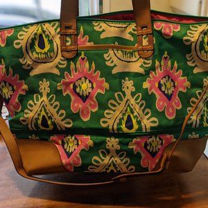 Green Ikat Getaway Bag